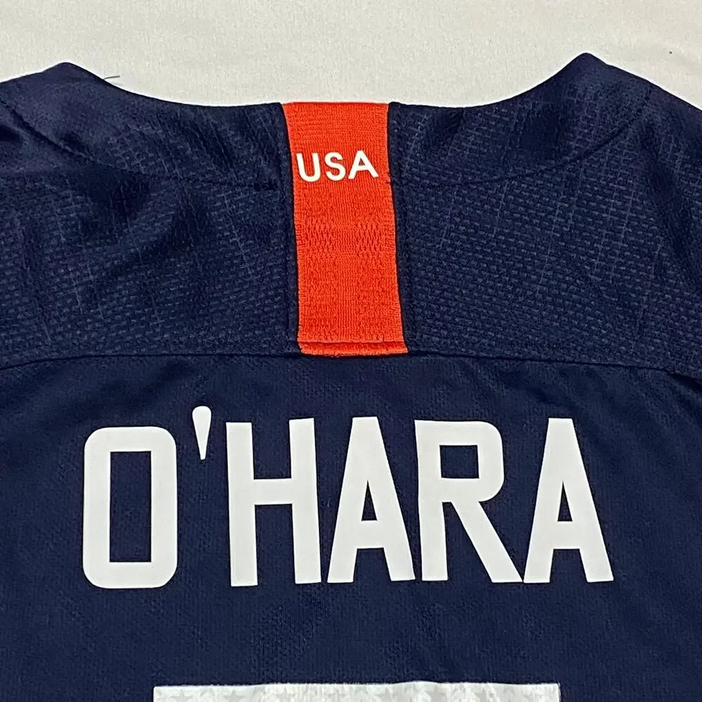 Nike Womens 2018 Team USA #5 O'Hara Away Soccer Jersey Dri-Fit  XL Blue - Picture 8 of 8